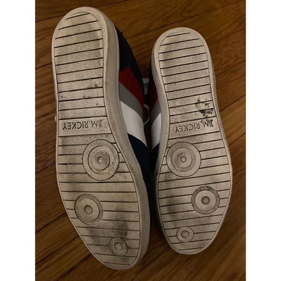 Jim Rickey Navy Blue Red White Sneakers Mens 8.5 Casual Shoes - Picture 6 of 7